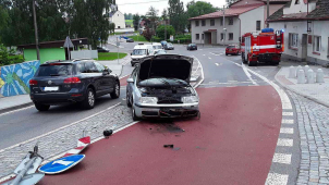 U Jimlína došlo k nehodě, zranila se řidička